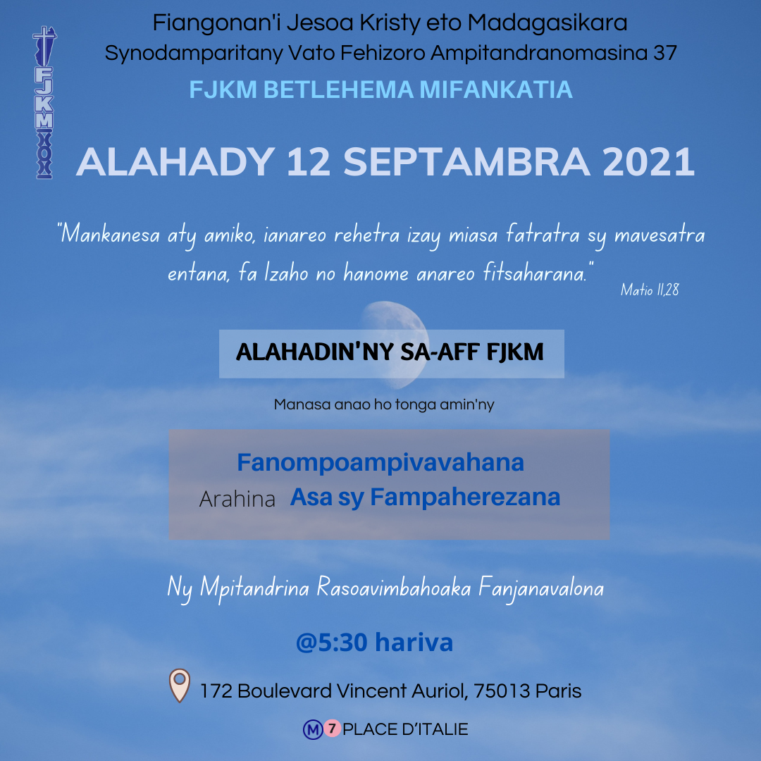 Alahady 12 septambra 2021